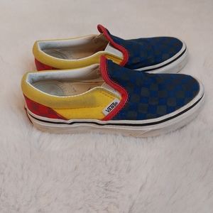 Multicolor checkered vans